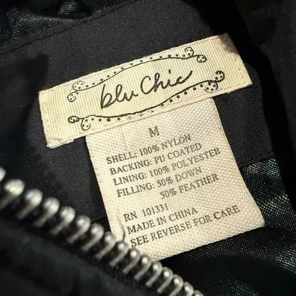 Black Puffer Jacket with Faux Fur Hood juniors size medium - Picture 2 of 4